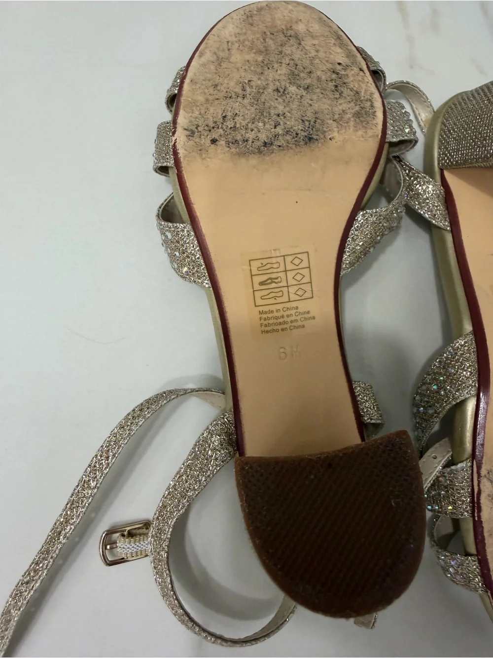 Benjamin Walk Glitter Strap Dress Sandals - Gold 6M kids